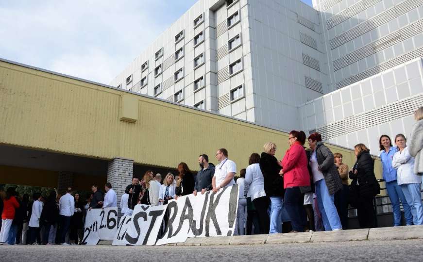 Zdravstveni radnici HNK-a nastavljaju štrajk upozorenja